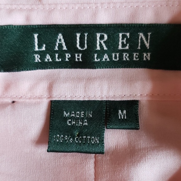 EUC Ralph Lauren Sz M blush pink cotton shirt - Picture 2 of 4